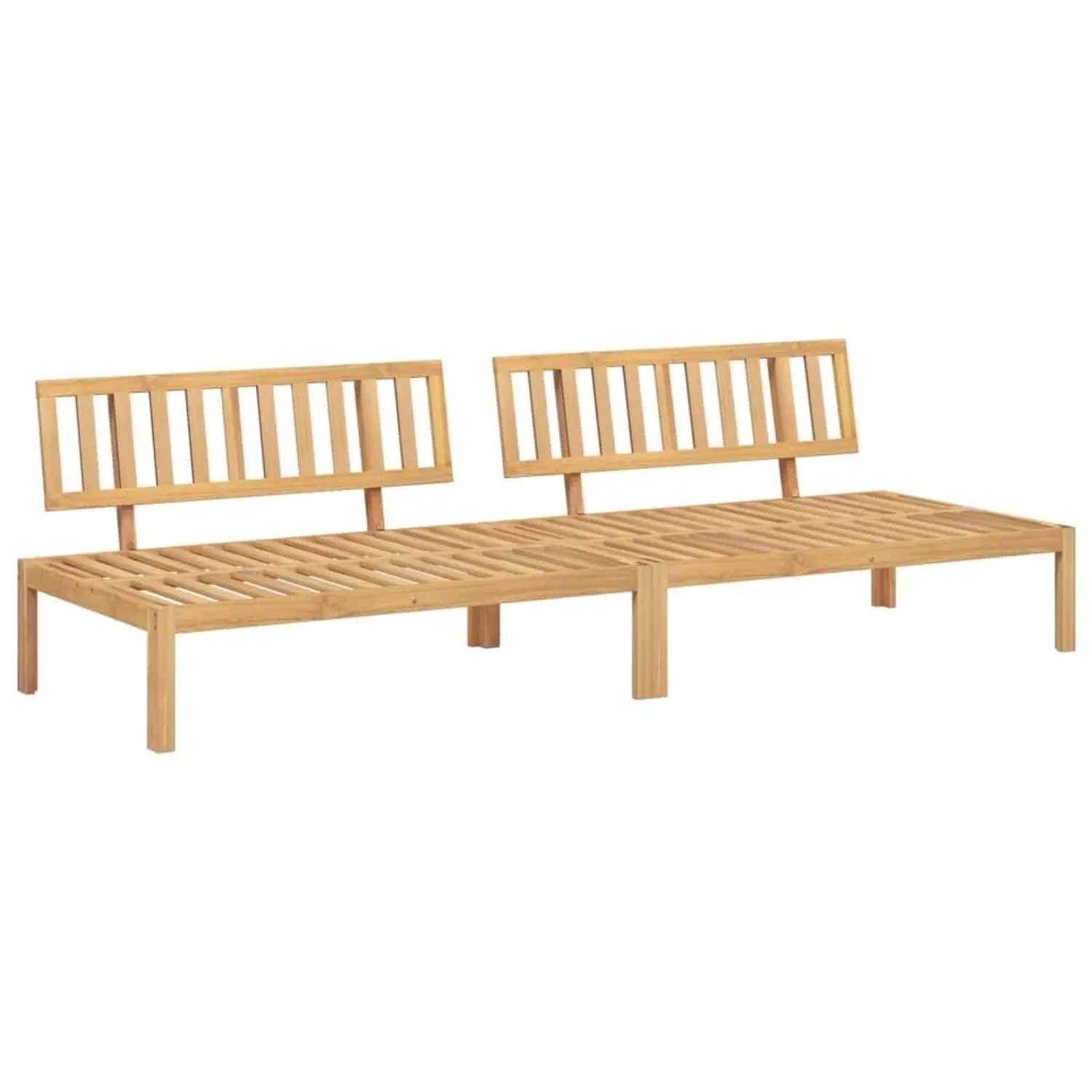 vidaXL Garten-Mittelsofas aus Paletten 2 Stk Massivholz Akazie 365852