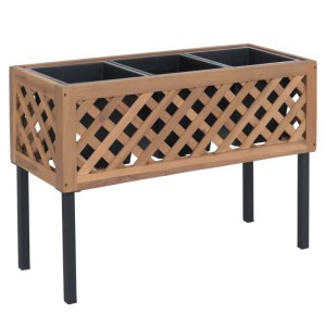 MCW Hochbeet P86 Akazie Holz 59x82x32cm Hellbraun