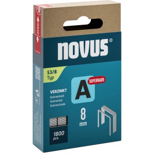 Novus Feindrahtklammern A 53, 8 mm, 1800 Stück, superhart, verzinkt.