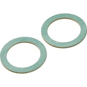 Zwei Fiberdichtungen, Ø 32/44 mm, für Rohrleitungen und Heizungsinstallation.