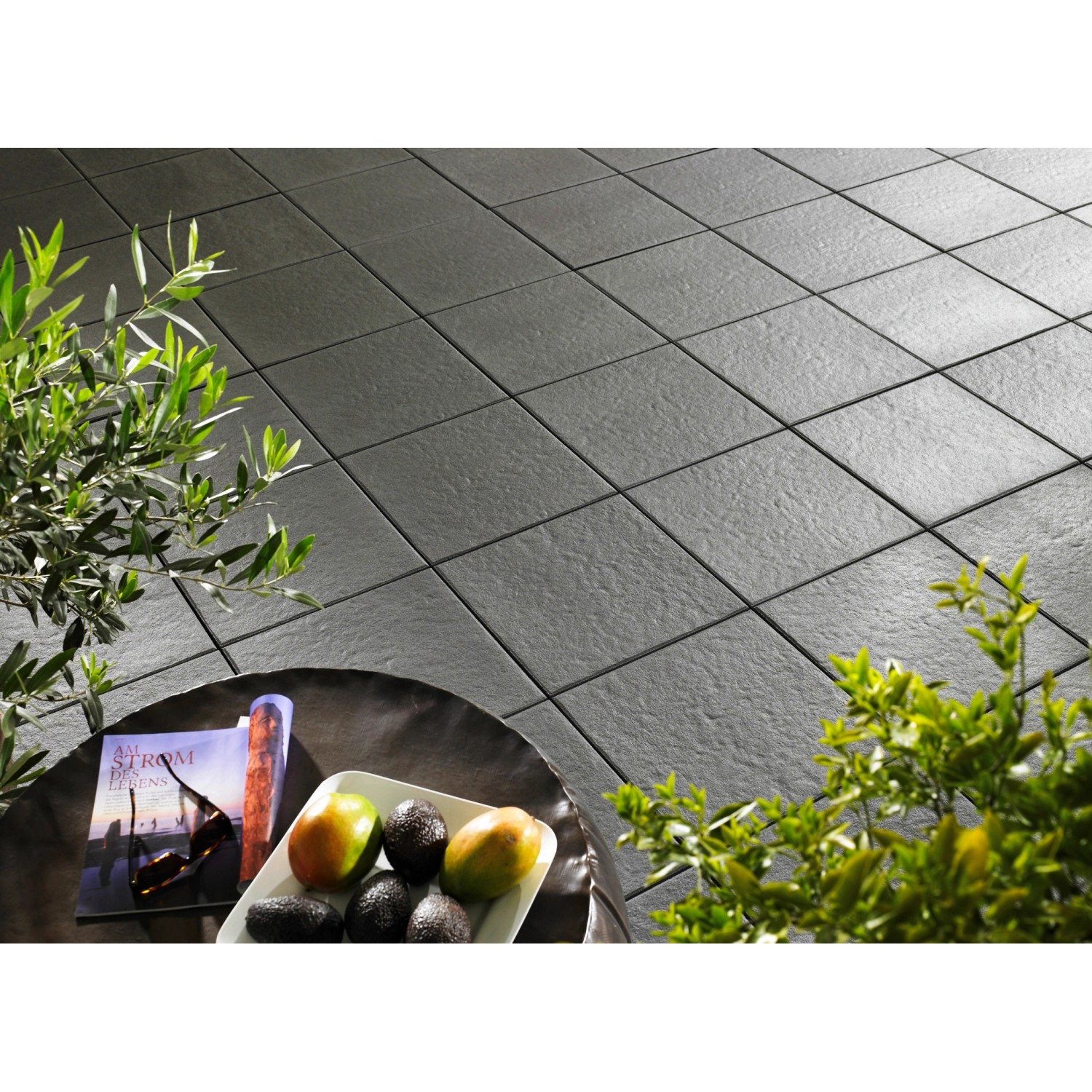 Kann Terrassenplatte Sincera Anthrazit 40 cm x 40 cm x 3,8 cm