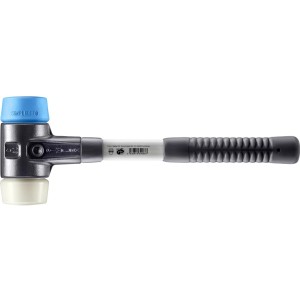 Halder Simplex Schonhammer Ø 60 mm TPE-soft Blau Nylon mit Verstärktem Tempergussgehäuse und FiberglasStiel