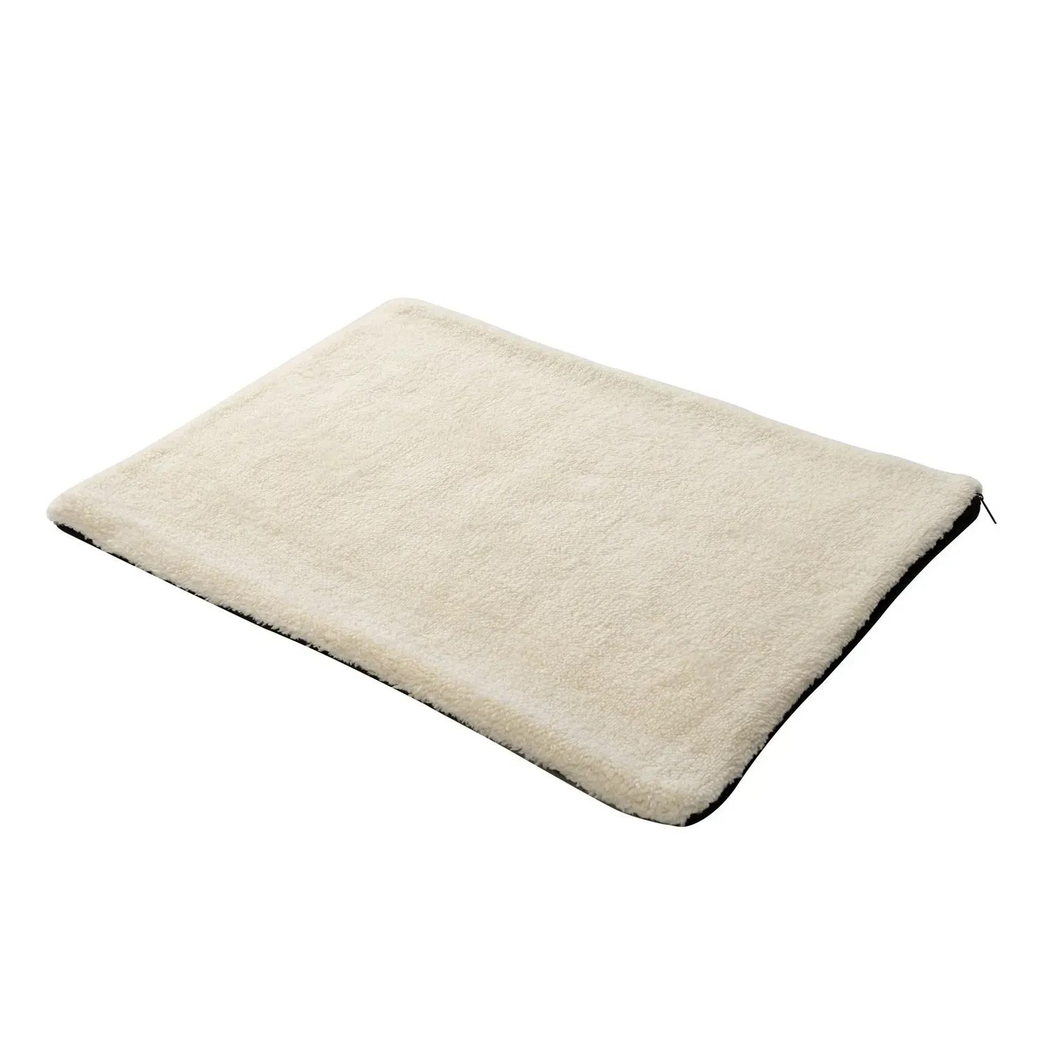 Beige Liegedecke aus Lammfell-Imitat für Juskys Hundetransportbox Lassie M.