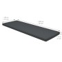 Beautissu Base BK Bankauflage 180x48cm in Graphitgrau, Gartenbank Kissen mit Karo-Muster.