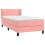 Rosa vidaXL Boxspringbett (100x200 cm) mit Matratze und Samtbezug.