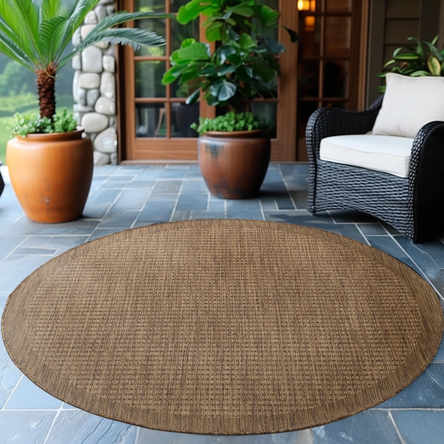 Ayyildiz Outdoor-Teppich Giza 1410 Braun 160 cm x 160 cm