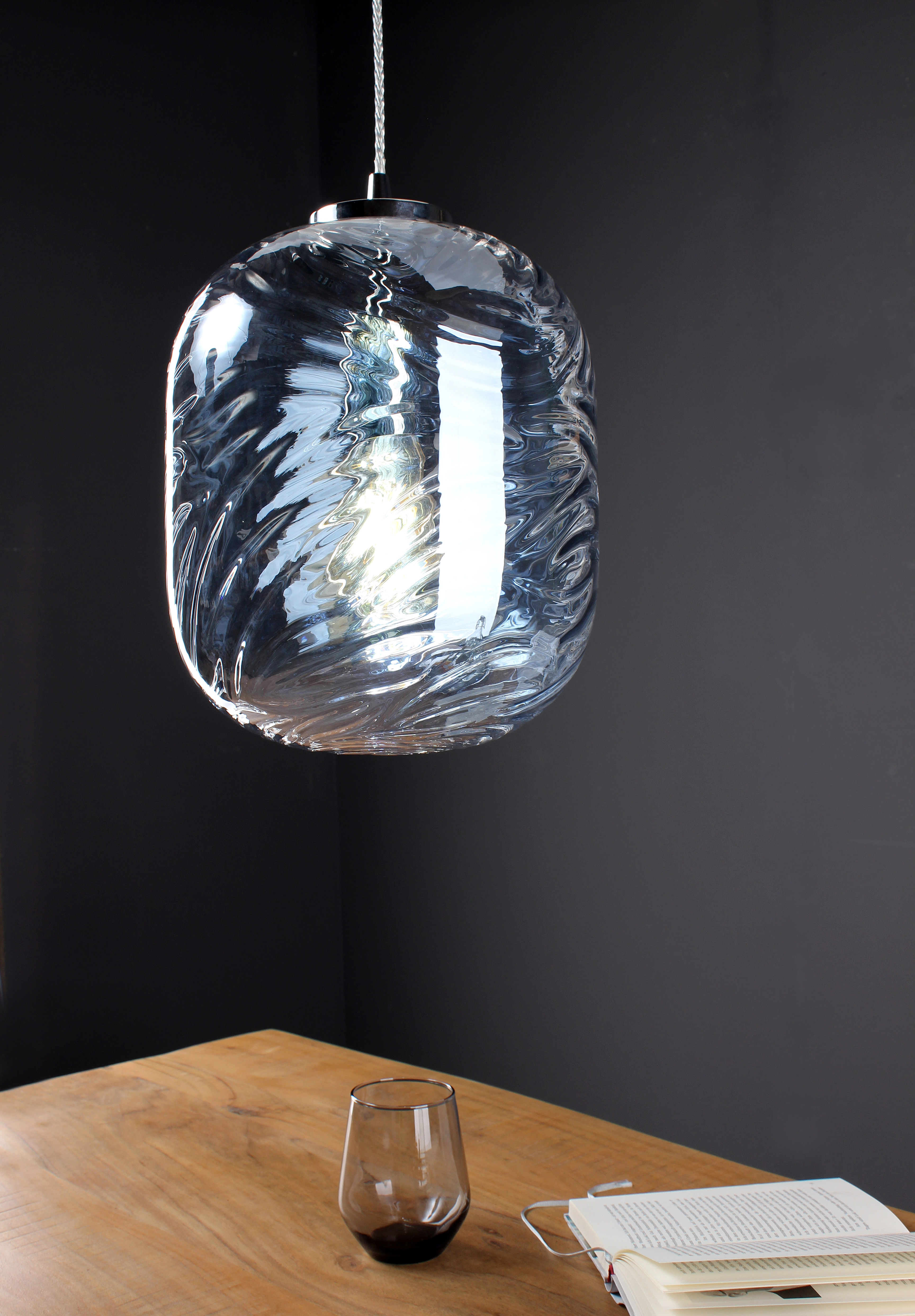 LUCE Design Pendelleuchte Seeblau Nereide OBI Glas bei kaufen