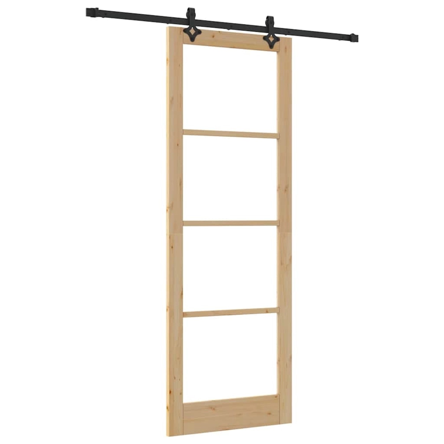 vidaXL Schiebetür ORKDAL Braun 83 x 232 cm Holz und Metall 3332169 günstig online kaufen