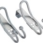Wenko Türhaken Lochdesign, 2er-Set, silberner Stahl, für Handtücher und Kleidung.