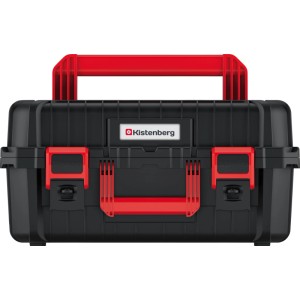 Kistenberg Maschinenkoffer, 44,5x36x21,6cm, schwarz-rot, zur Aufbewahrung von Elektrowerkzeugen.