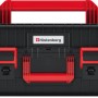 Kistenberg Maschinenkoffer, 44,5x36x21,6cm, schwarz-rot, zur Aufbewahrung von Elektrowerkzeugen.