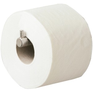 Tiger Boston Ersatz-Toilettenpapierhalter aus Edelstahl mit Toilettenpapierrolle.