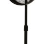 Schwarzer Lucci Air Retro Standventilator Breeze Pedestal mit Drehschalter und Oszillation.