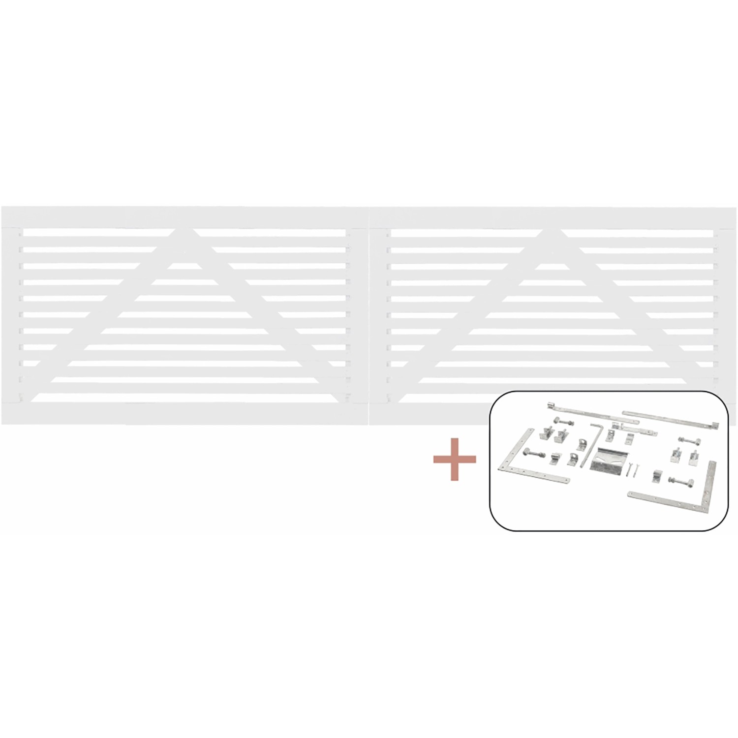 Doppeltor Tokyo Nadelholz Weiß 300 cm x 90 cm günstig online kaufen
