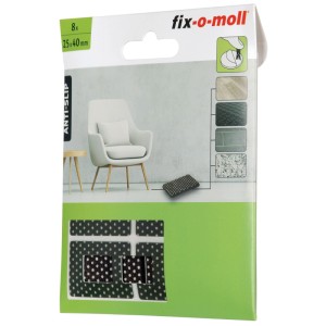 Fix-o-moll Filzpads, braun, 25x40mm, 8 Stück, selbstklebend, Anti-Rutsch für Möbel und Oberflächenschutz.