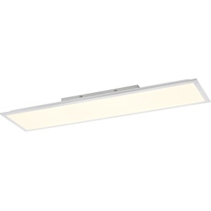 Weißes, flaches LED-Panel 100x25 cm von Just Light. Moderne Deckenleuchte für Wohnräume und Büro.
