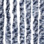 Blau-weißer Fliegenvorhang aus Chenille (100x200 cm) für Fenster und Türen.