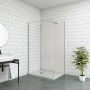 Duschparadies Duschrückwand 100x210cm Duschrückwände Wandverkleidung Premium Aluverbundplatte 3mm Fliesenersatz Zementgrau_2