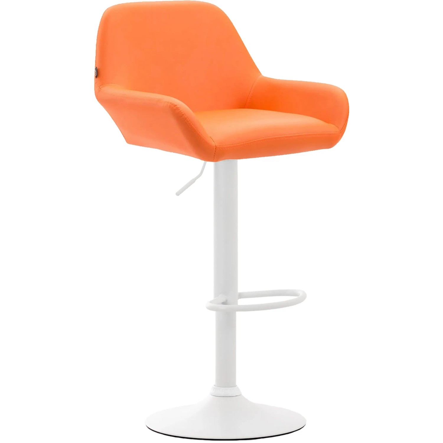 CLP Barhocker Braga Kunstleder Orange/Weiß