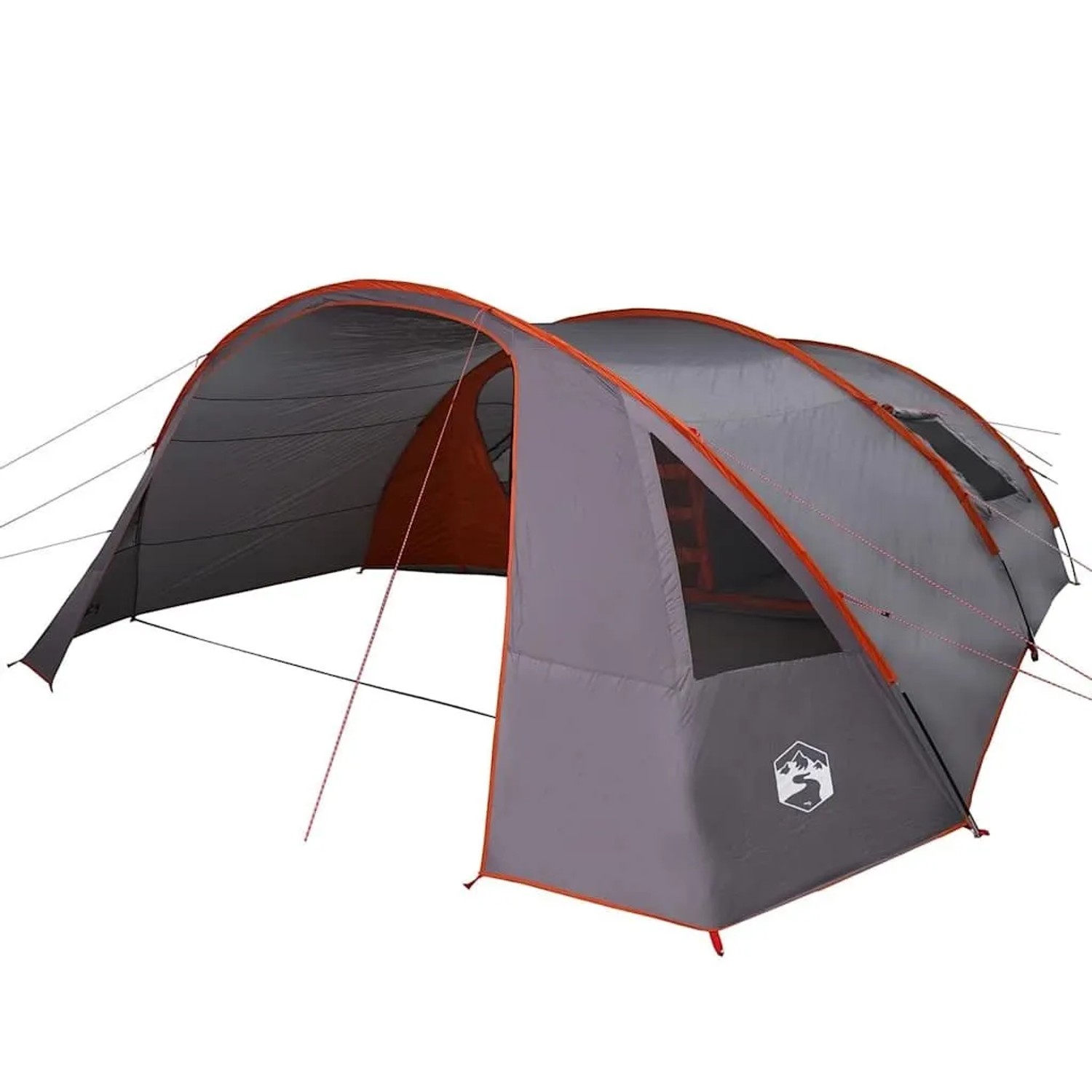 vidaXL Tunnelzelt mit Dach Grau und Orange 700 x 590 x 215 cm 42004049
