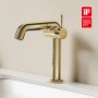 Emke Waschtischarmatur in Champagnergold, 222x200x76 mm. Mischbatterie für das Bad.