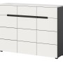 Inn.Furn Schuhkommode in Weiß und Grau 120 cm Cooper