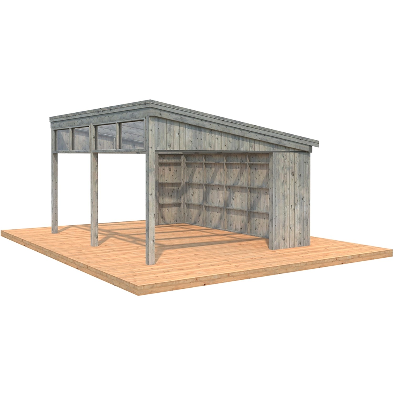 Palmako Holzpavillon "Nova", mit Oberlicht, BxT: 517x397 cm, grau günstig online kaufen