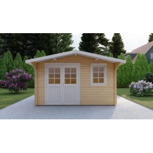 Finn Art Blockhaus Klassisches 40mm Gartenhaus Norwegen 16 mit 28mm Fußboden