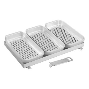 Enders Edelstahl-Set für Urban II/Explorer II: Grillpfanne mit 3 Schalen, ideal für Gemüse, Fisch und mehr.