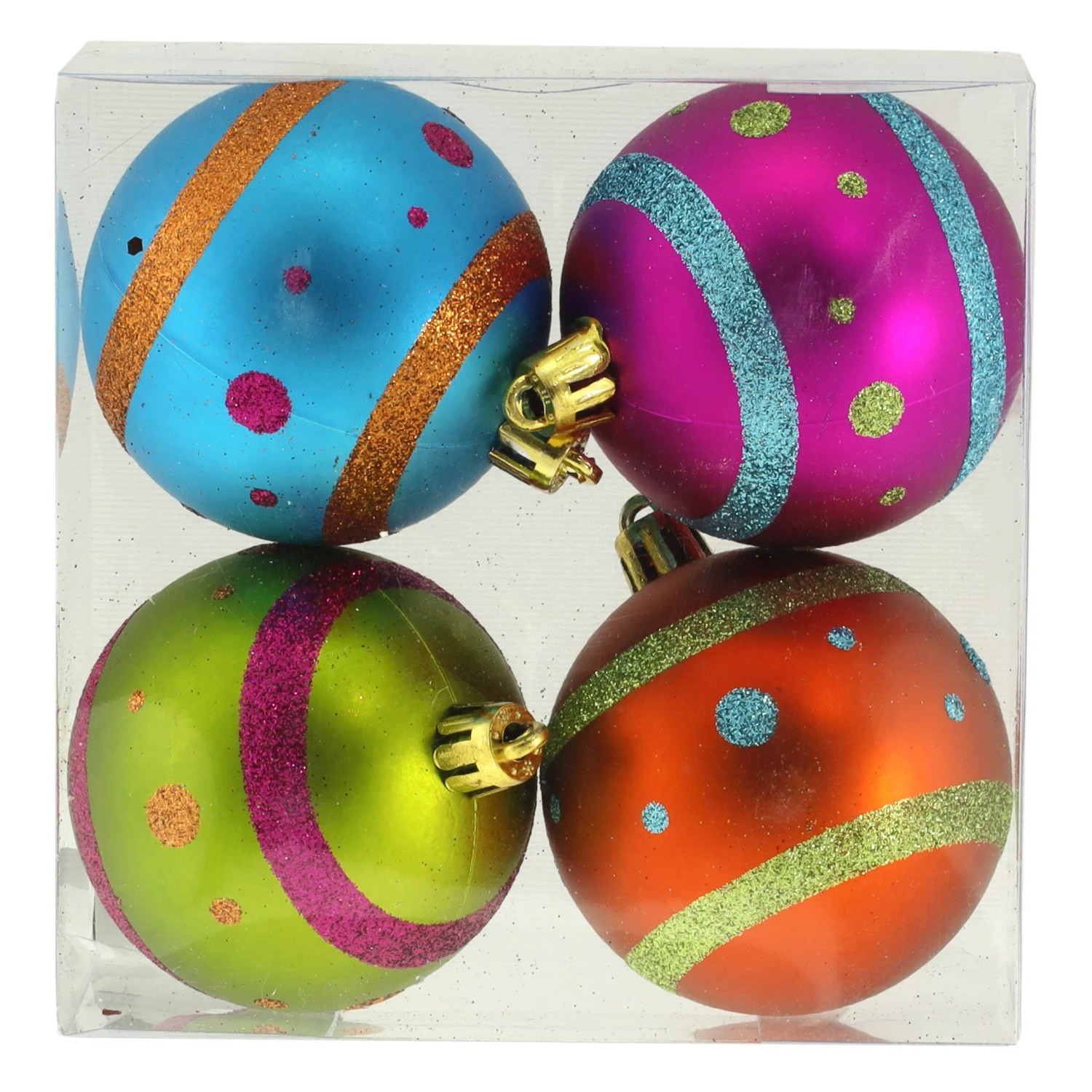 Christbaumkugeln Bunt Kunststoff