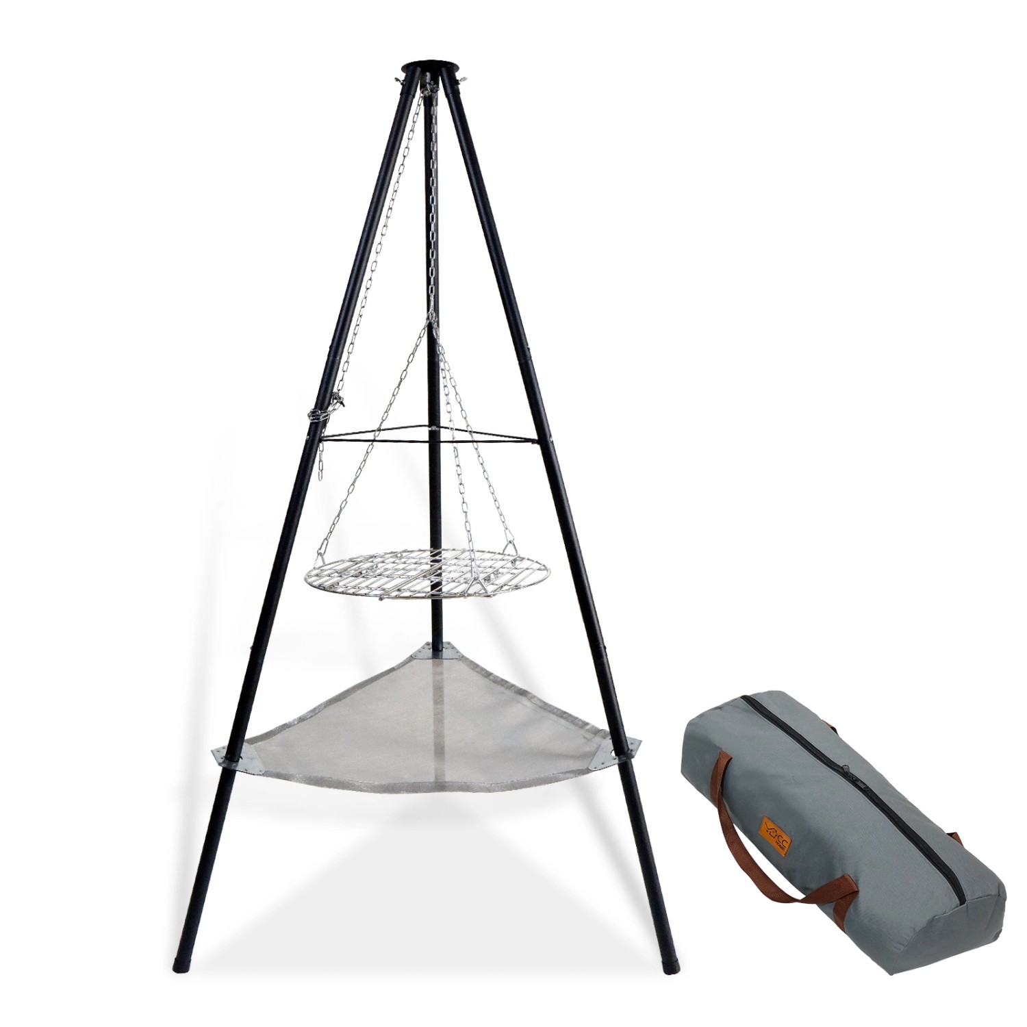 CCLIFE Schwenkgrill mit Grillrost und Feuernetz 166cm Hoch Drehbar Rutschfe günstig online kaufen