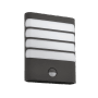Anthrazitfarbene Philips LED-Außenwandleuchte MyGarden Raccoon mit Bewegungssensor, 20,4x16,1cm.