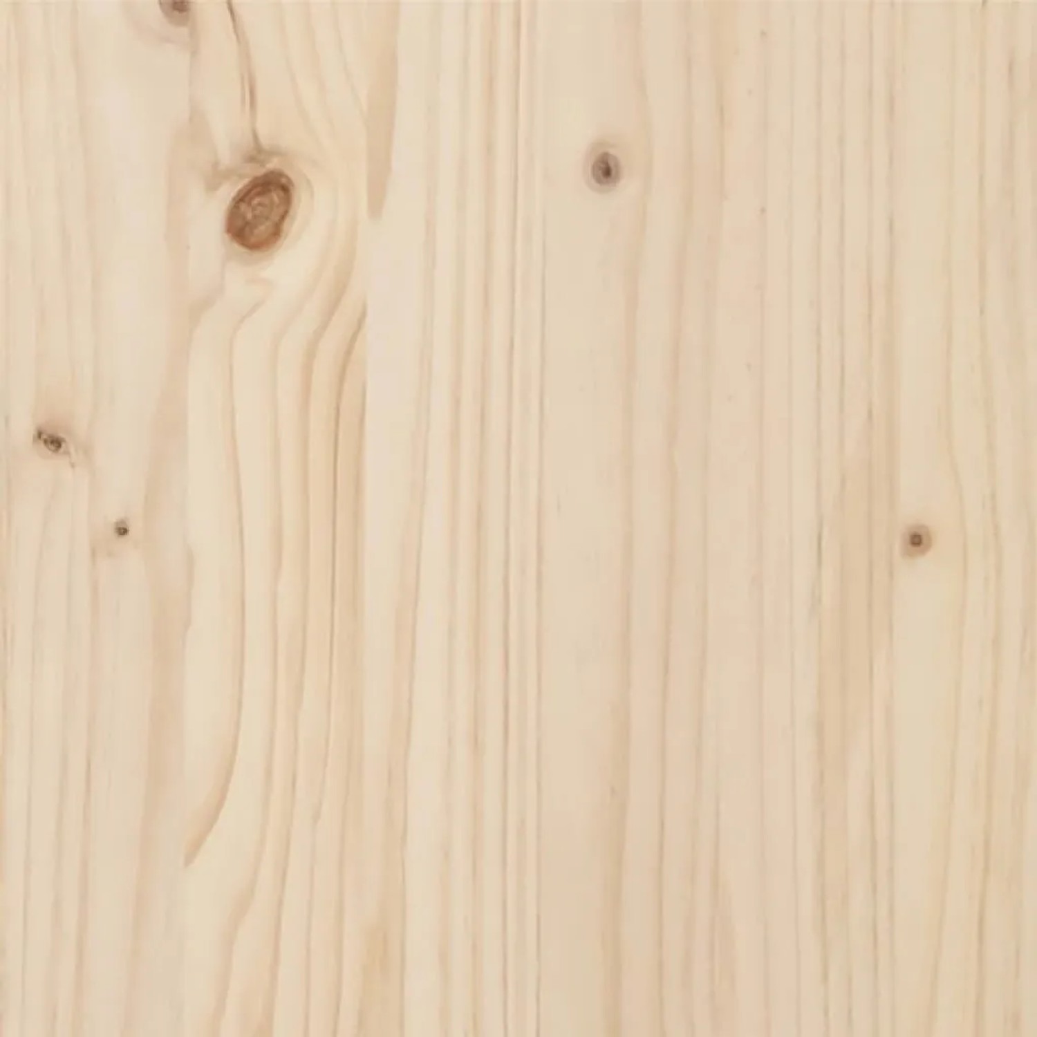 Detailaufnahme von unbehandeltem Kiefernholz für ein vidaXL Massivholzbett.