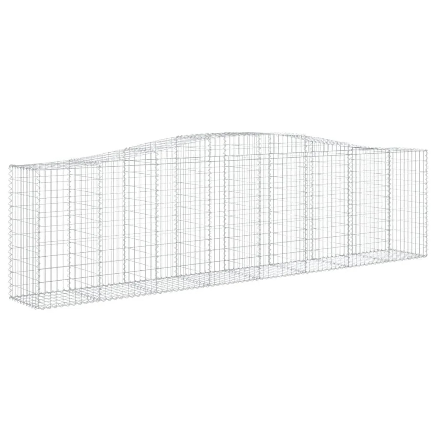 vidaXL Gabionen mit Hochbogen 15 Stk 400x50x100/120cm Verzinktes Eisen 3145965