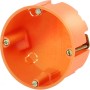 Orange Hohlwanddose 35mm mit Metallkrallen, 10er Pack.