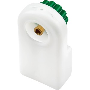 Entlüftungsbox für Heizkörperventile mit Auffangbehälter für sauberes Entlüften.