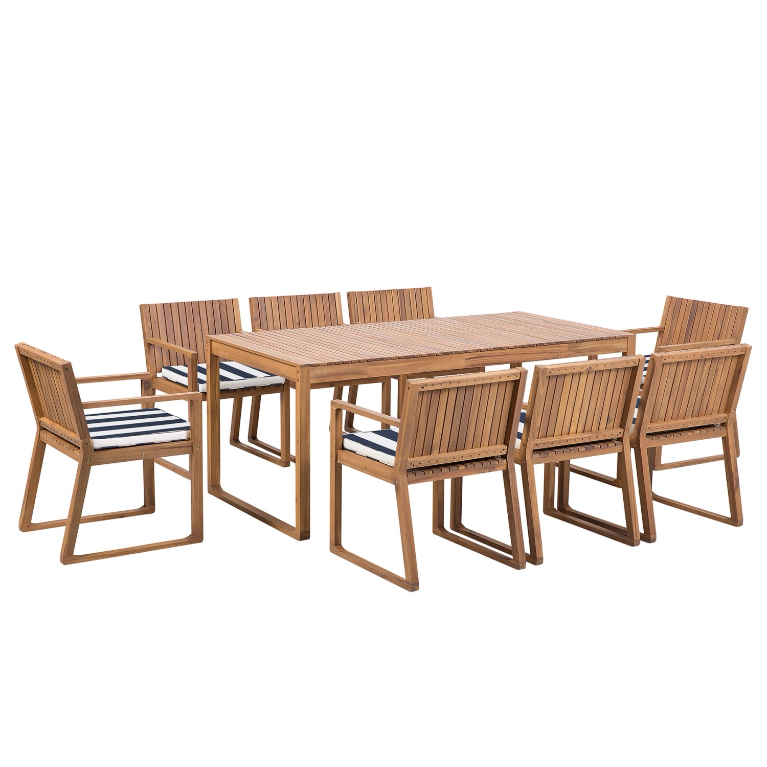 Beliani Gartentisch Set SASSARI Marineblau 90x180x80 günstig online kaufen
