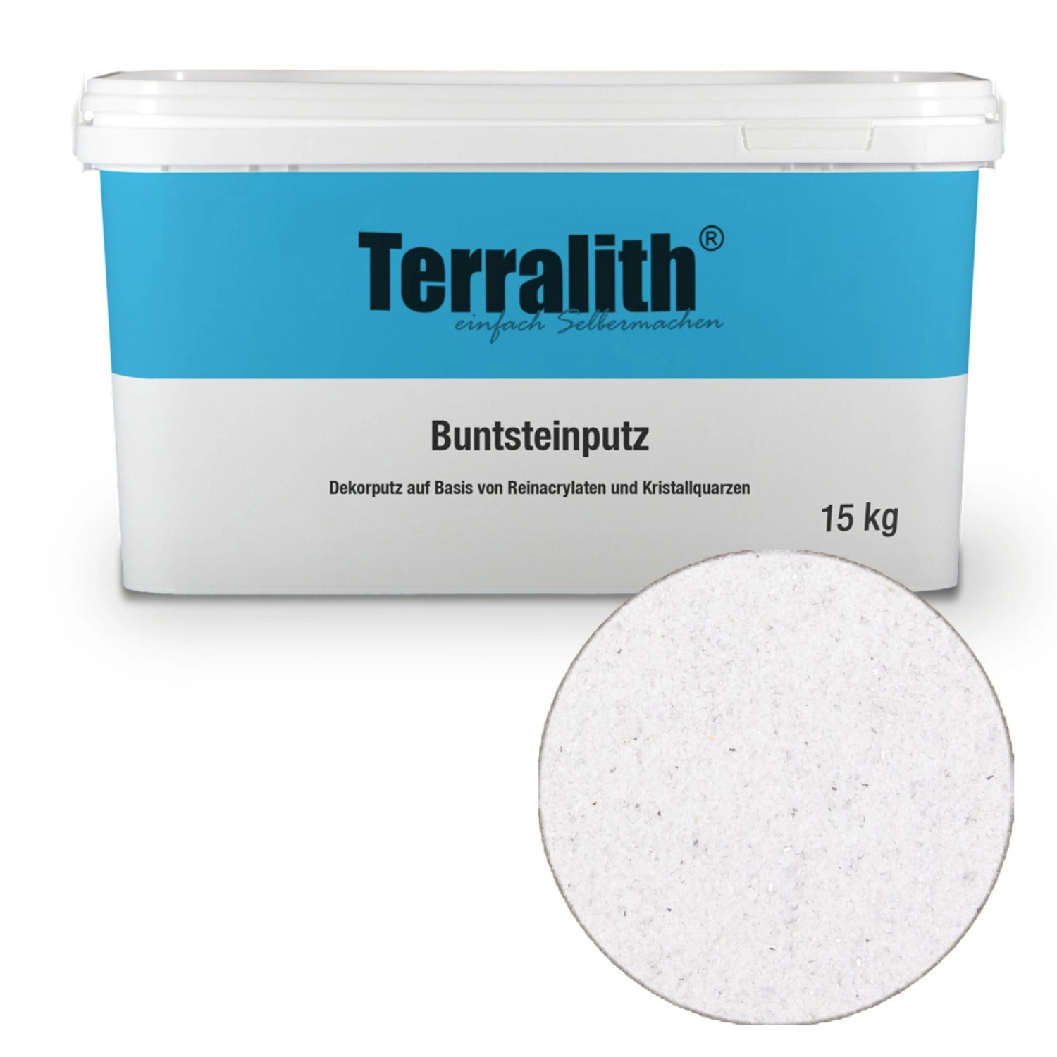 Terralith Buntsteinputz Mosaikputz 1mm -15 kg- BSP1080 Weiss