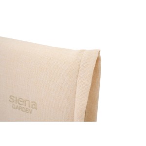 Detailaufnahme: Ecrufarbene Siena Garden Sesselauflage Stella, 96x46x3 cm.
