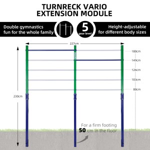 CCLIFE Turnreck Outdoor, grün/blau, höhenverstellbar bis 150kg, für Sport & Fitness im Garten.