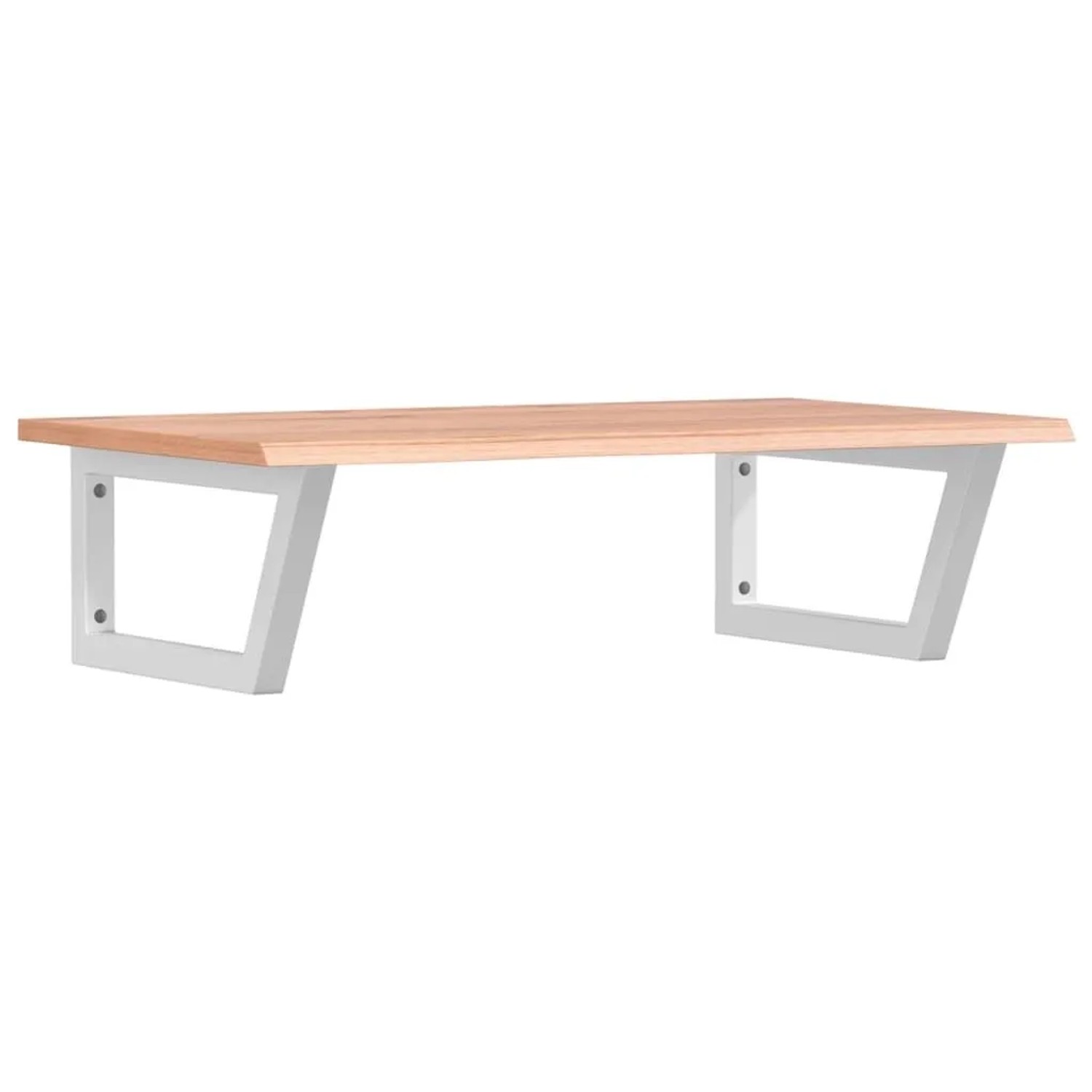 vidaXL Waschtischplatte mit Halterung Stahl und Massivholz Eiche 3302610