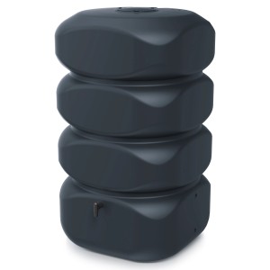 Waterform Regentonne Gubo, 700 l, Anthrazit. Moderne, UV-beständige Tonne für den Garten.