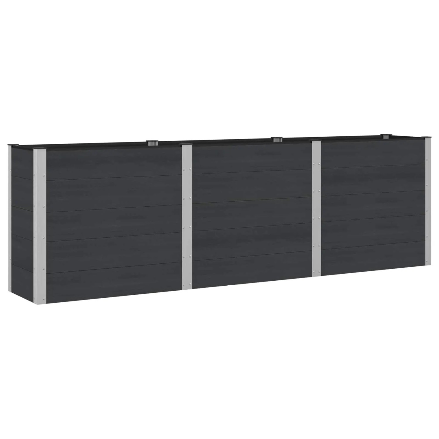 vidaXL Hochbeet Schwarz 300 x 50 x 91 cm 42038993