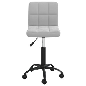 Hellgrauer vidaXL Bürostuhl aus Samt, drehbar, höhenverstellbar, mit Rollen. Ideal für Home-Office.