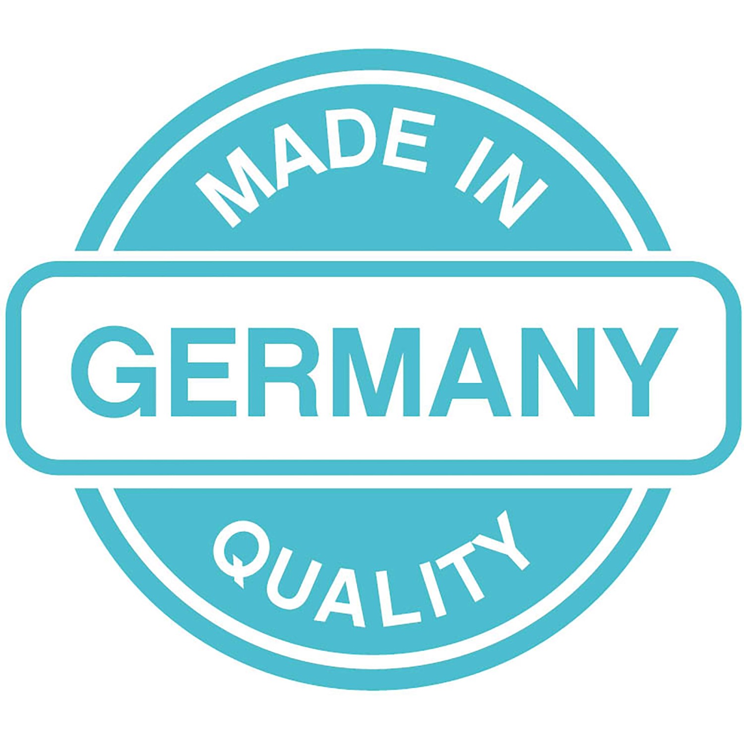 „Made in Germany“-Qualitätssiegel in Türkis