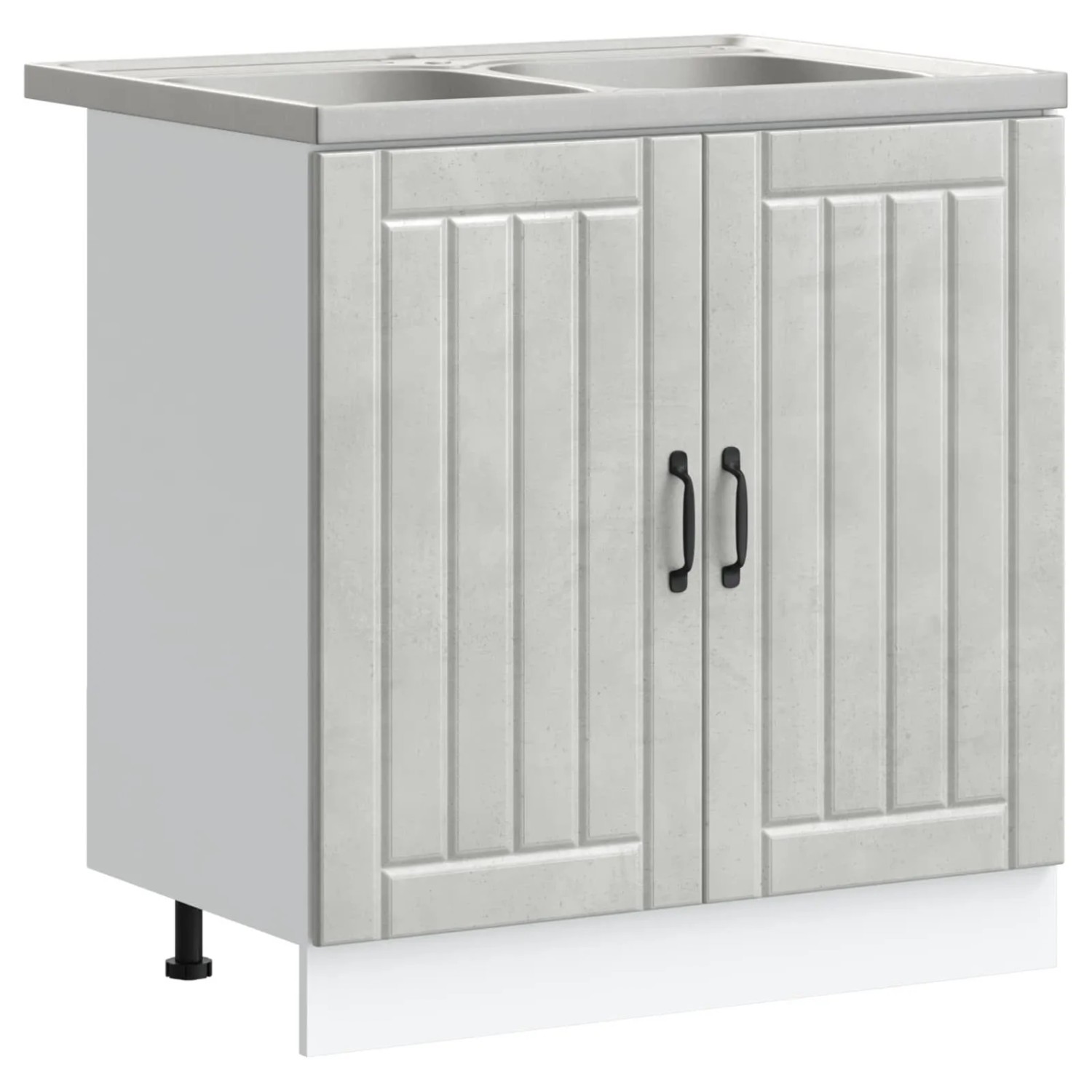 vidaXL Waschbecken-Unterschrank Lucca 2 Stk Beton Grau Holzwerkstoff 3315015