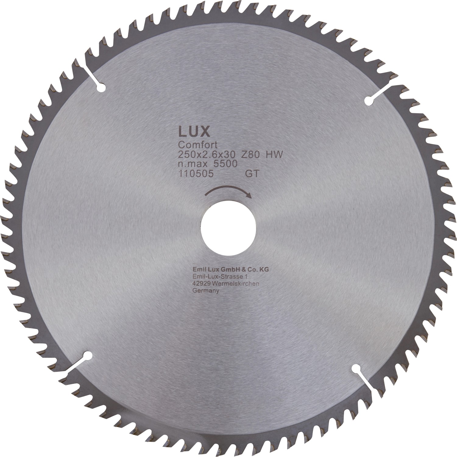 LUX HM-Kreissägeblatt 250 mm x 30 mm 80 Zähne günstig online kaufen