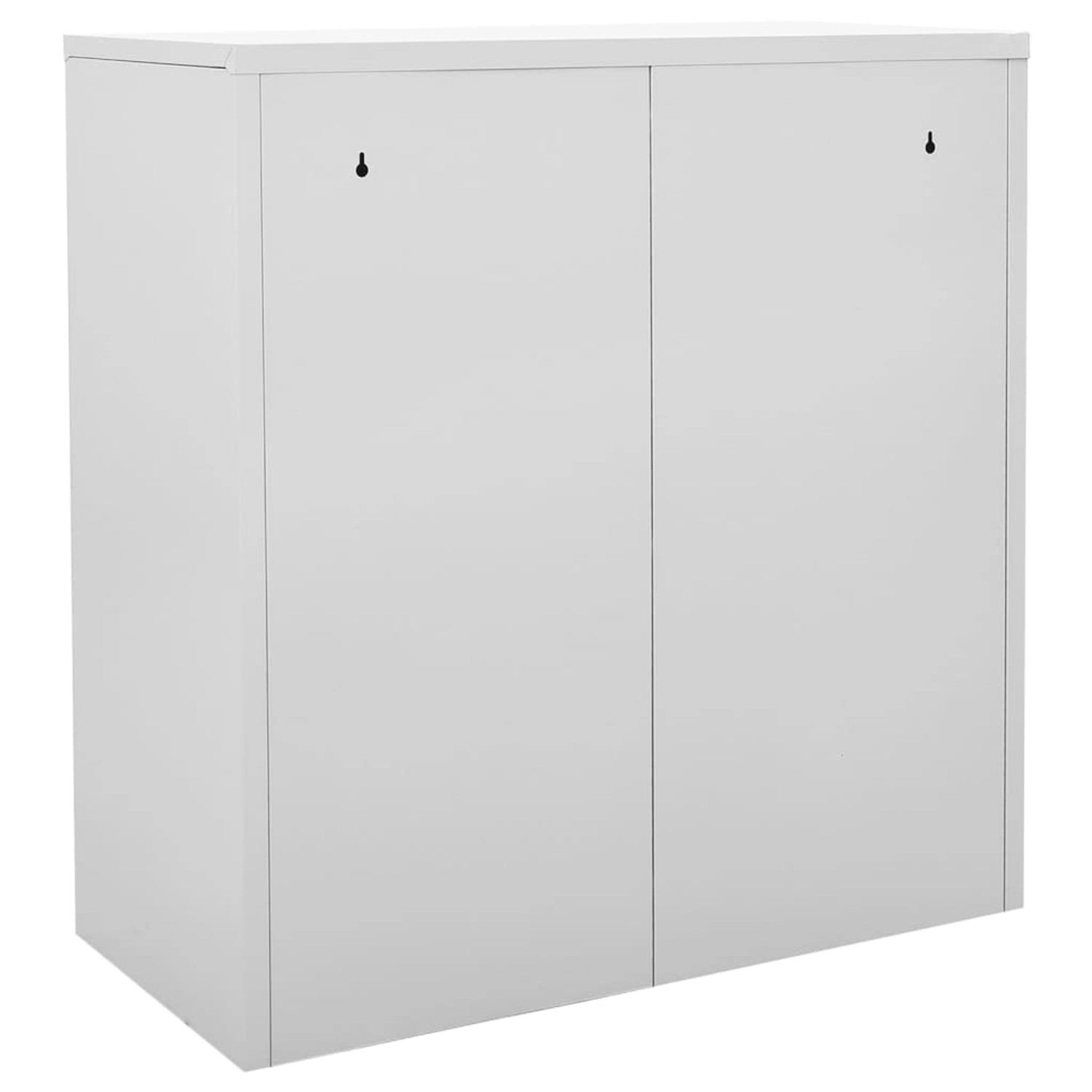 vidaXL Schließfachschrank, hellgrau/rot, 5er-Set, Stahl, 90x45x92,5cm. Büroschrank mit Fächern.