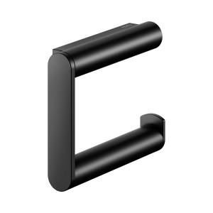 Keuco Plan Black Selection Toilettenpapierhalter, schwarz-matt, zur Wandmontage im Badezimmer.
