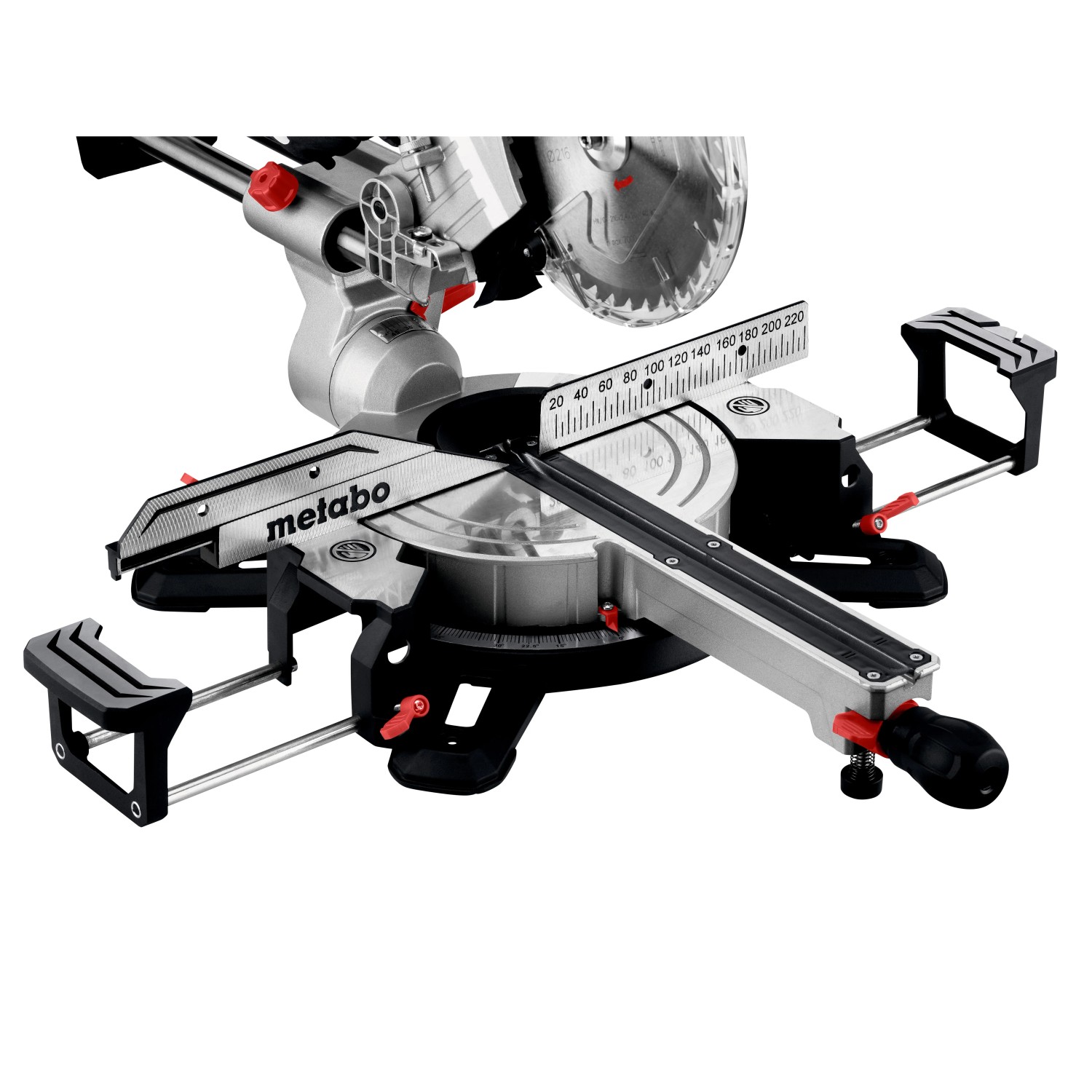 Metabo KGS 254 M Kapp- und Zugsäge mit 2 Sägeblättern, ideal zum Sägen von Holz, Kunststoff und Aluminium.